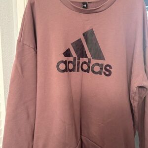 Adidas Women's Mauve Crew Neck Sweater